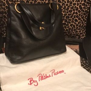 Paloma Picasso Black Logo Handbag